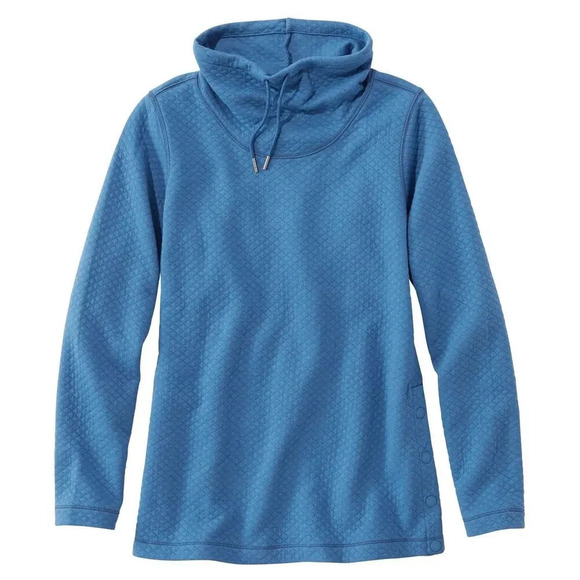 L.L. Bean Tops - L.L. Bean Women's SoftLight Quilted Top Funnelneck Pullover XS Blue Outdoors